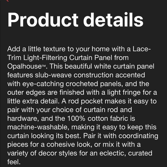 Pair of OPALHOUSE LIGHT FILTERING PANELS - Picture 4 of 5